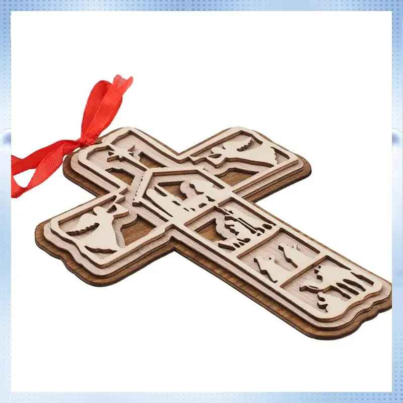 Jesuspirit Cross Ornaments For Christmas Tree, Christian Christmas Ornaments, Jesus Christmas Ornaments Religious, Ideas For Christmas Trees DCLAF34